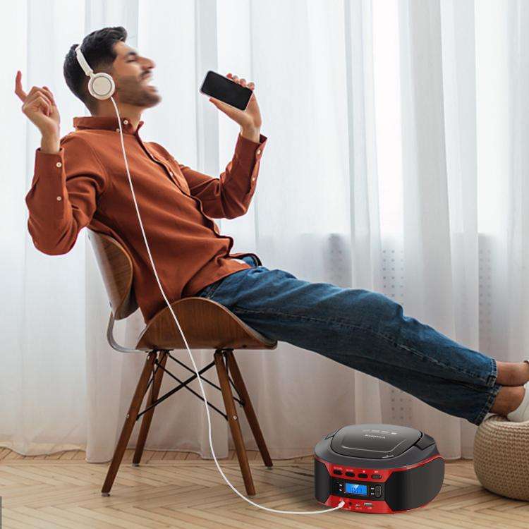 Kuephom W17 Portable Home CD Music Walkman FM Bluetooth Player EU Plug