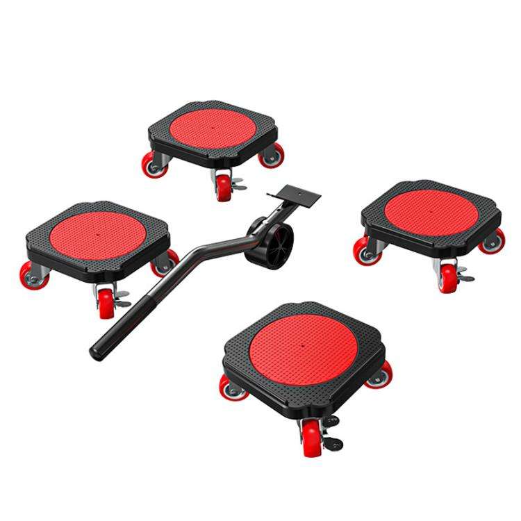 Heavy-Duty Moving Dolly with 360-degree Swivel Wheels & Brake System 3086 lbs Capacity for Furnit...