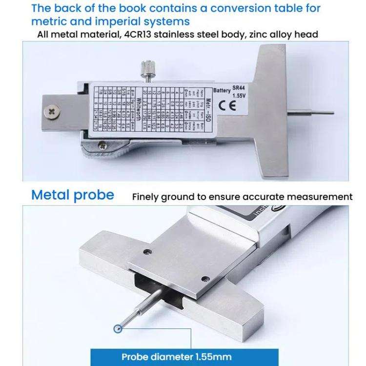 Syntek Electronic Digital Display Tire Tread Depth Caliper 0-25mm Measuring Tread Depth Gauge(All...