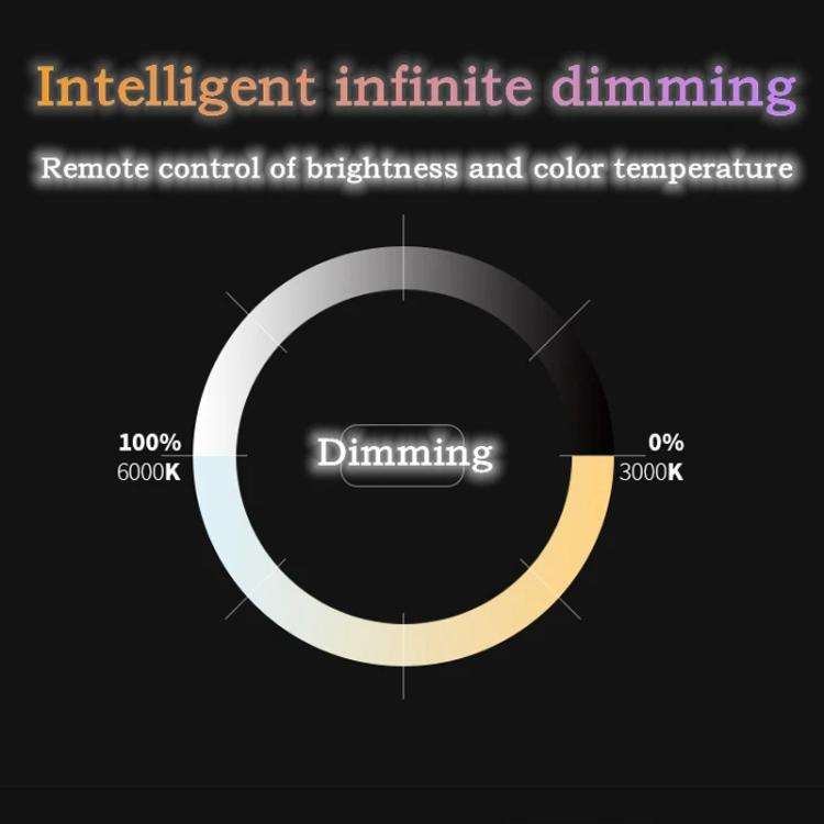 22.5-inch Invisible Blade Ceiling Fan Light with E27 Socket Dimmable LED, 3 Color Temperatures, 3...