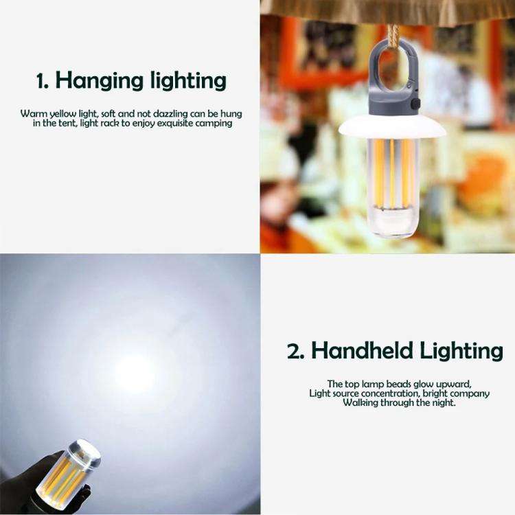 Rechargeable Dual Light Source Camping Lantern & Flashlight Warm/White Portable Outdoor Light, Sp...