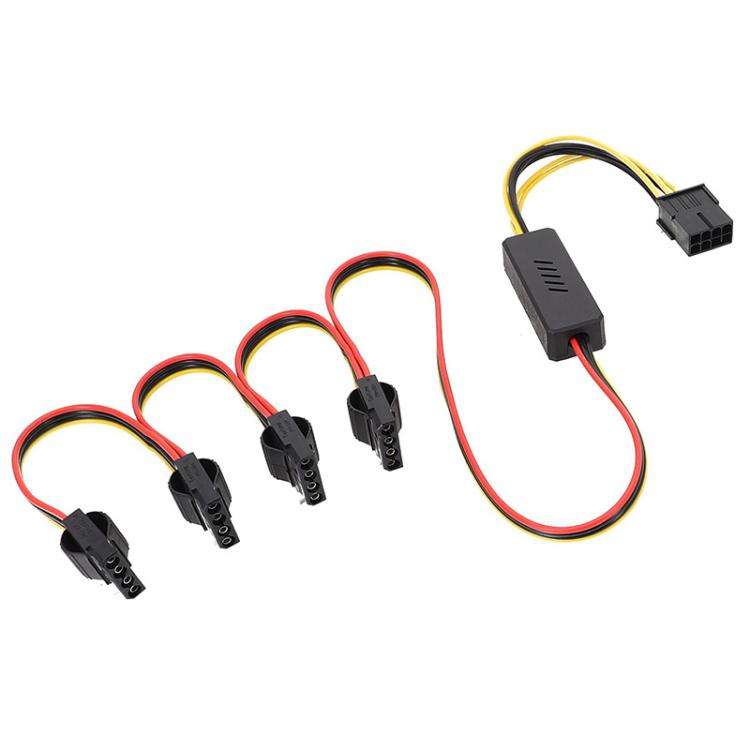 Graphics Card 8P To Big 4P 1 To 4 Graphics Card To Hard Disk Drive Cable Hard Disk Drive Power Cable