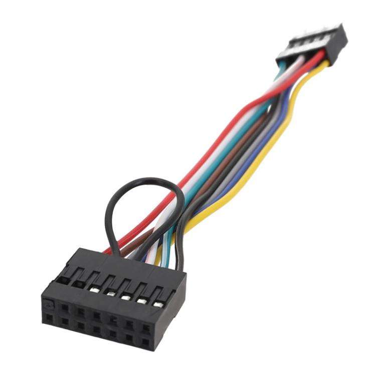 For Lenovo Motherboards In ATX Chassis Front 13 Holes To 9 Pin Cable, Length: 10cm