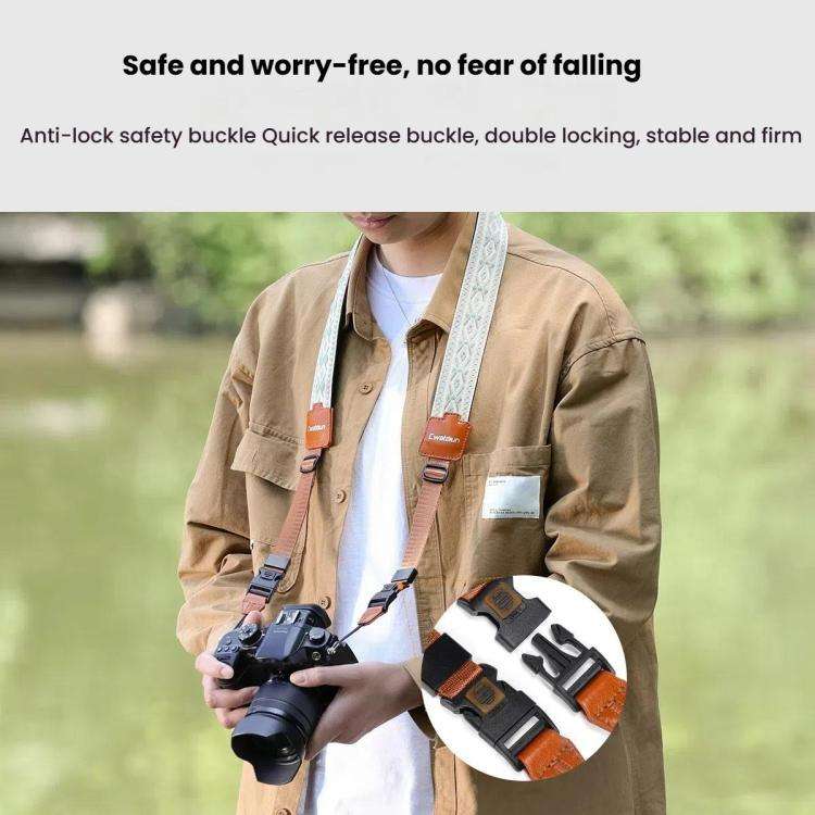 Cwatcun D193 Universal Camera Shoulder Strap Double Locking Portable Camera Accessories