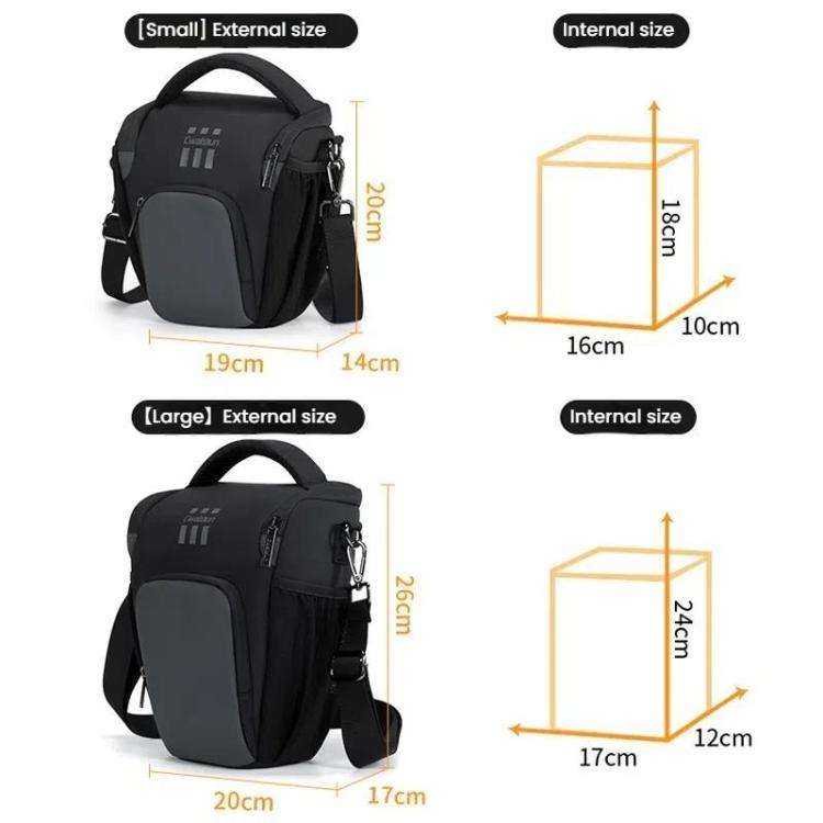 Cwatcun D1 Large Lightweight Portable Leather Film Material Camera Crossbody Bag