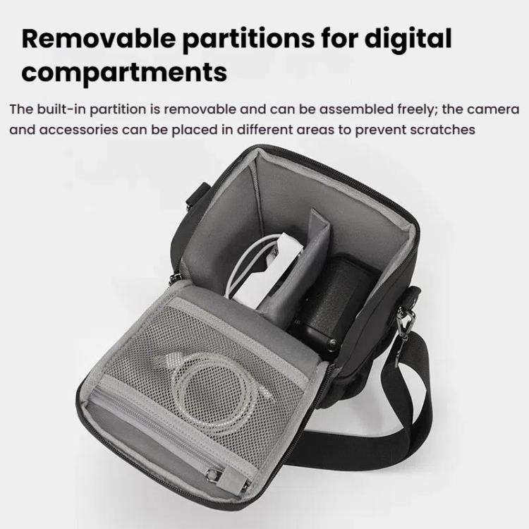 Cwatcun D1 Small Lightweight Portable Leather Film Material Camera Crossbody Bag