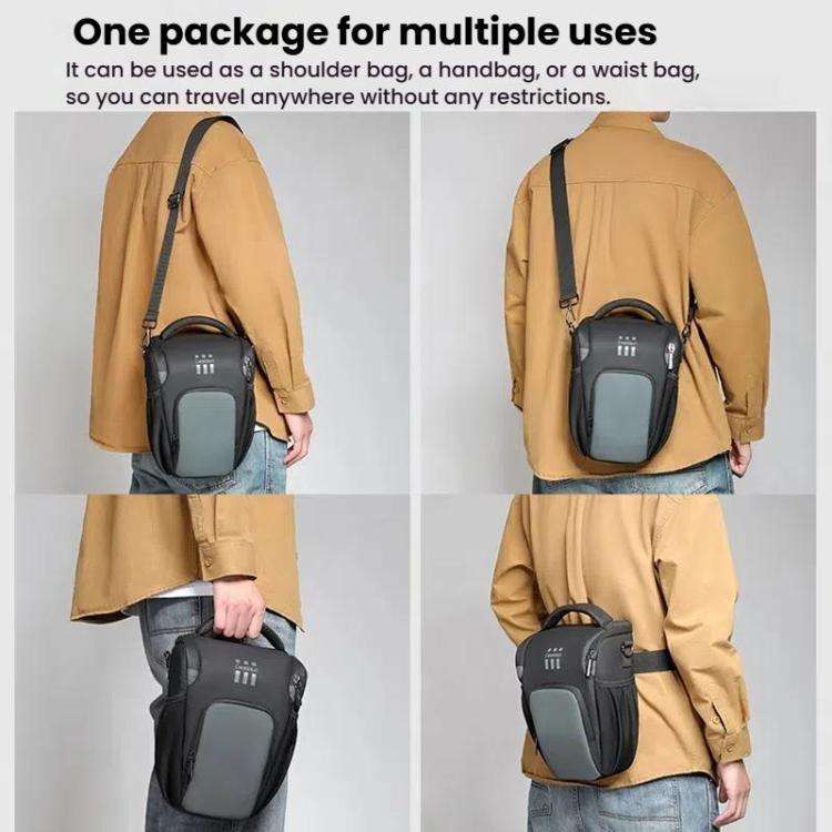 Cwatcun D1 Large Lightweight Portable Leather Film Material Camera Crossbody Bag