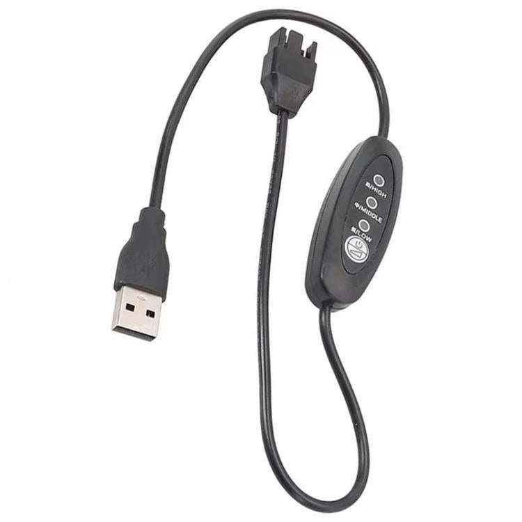 50cm USB To Small 4 Pin Booster Cable Adjustable Speed USB To 12V Case Fan Cable