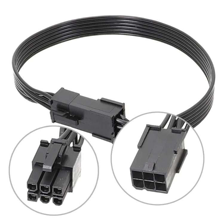 50cm Computer Connection Cable 6 Pin Graphics Card Power Cable