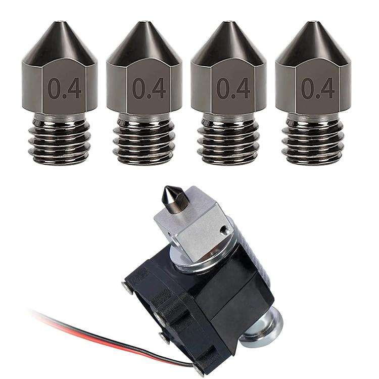 5pcs /Pack 1.75/1.0mm MK8 Hardened Steel Nozzle High-Temperature Resistant 3D Printer Extruder Ho...