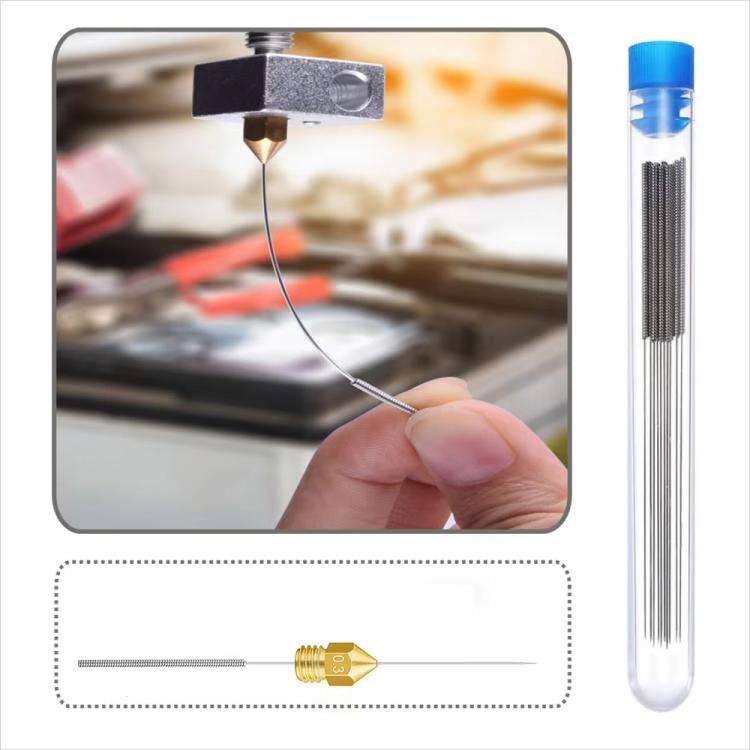 12 In 1 3D Printer Nozzle Cleaning Kit MK8 Nozzle 0.4mm Stainless Steel Cleaning Needle