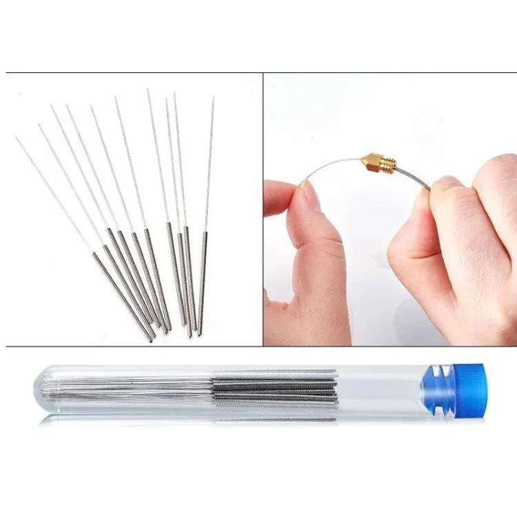 12 In 1 3D Printer Nozzle Cleaning Kit MK8 Nozzle 0.4mm Stainless Steel Cleaning Needle