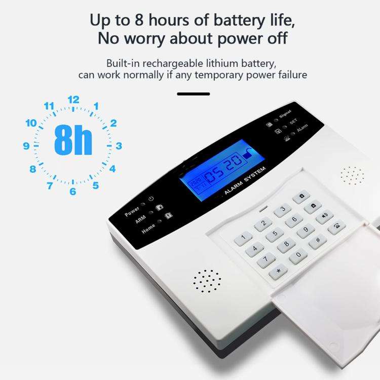 WiFi + 2G/GSM Smart Security Alarm System Kit Tuya-Compatible with 2.7-inch Display, PIR Motion S...