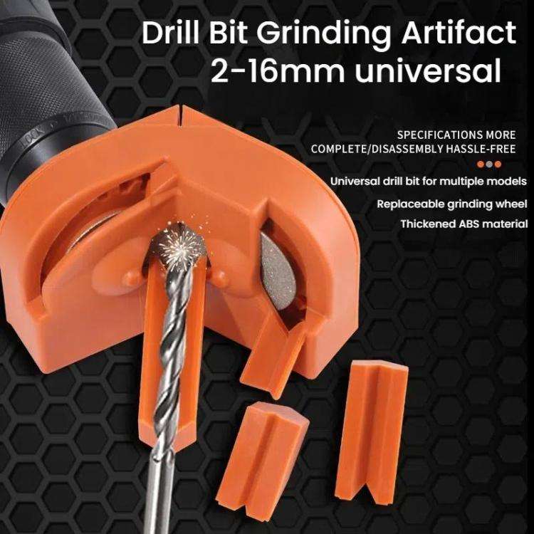 Portable Drill Sharpener Multifunctional Drill Sharpener(Orange)