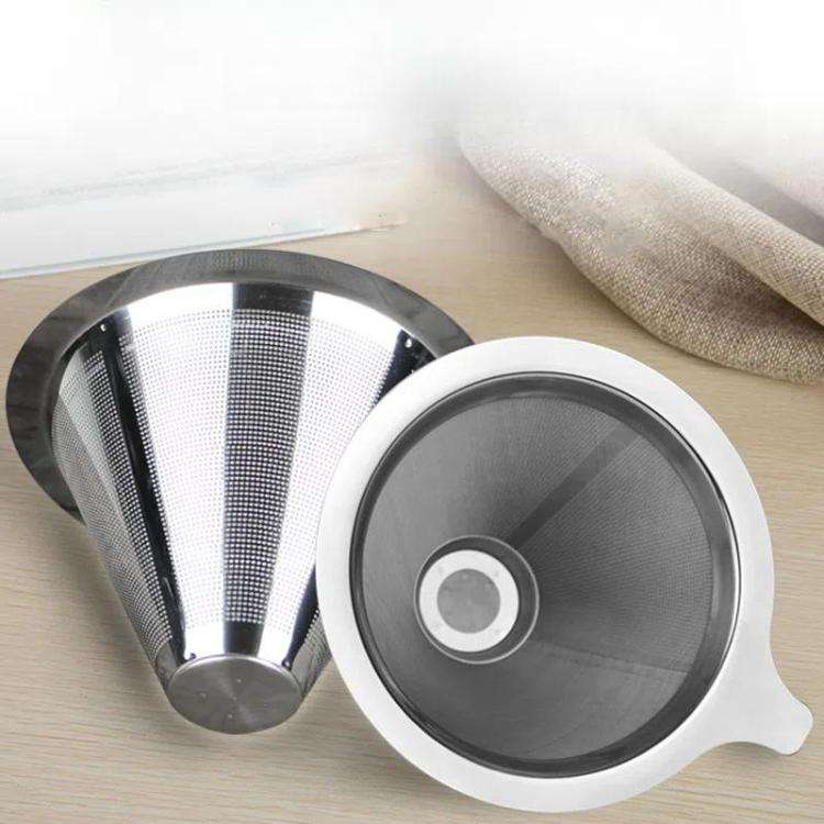 304 Stainless Steel Coffee Filter Reusable Mesh for Pour Over/Drip Coffee Maker, Spec: 1-2 Cups