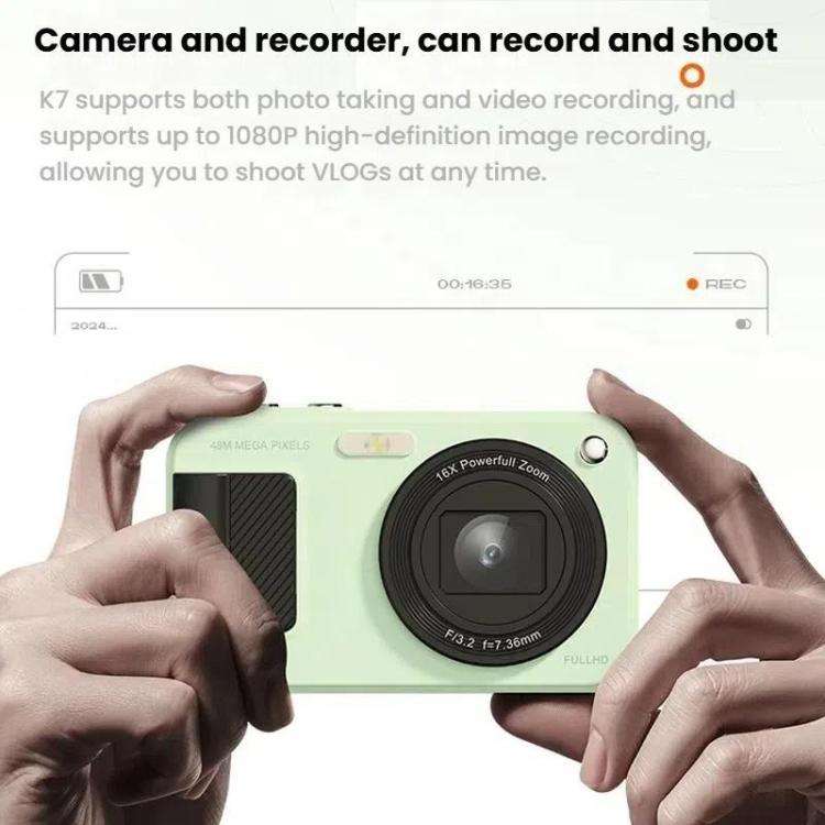 KACHI K7 2.4 Inch CCD Digital Cameras Vintage SLR Cameras(Green)