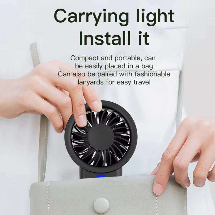 Solar Powered Handheld & Desk Fan with 5-Speed Turbo 12 Blades USB Type-C Fast Charging(Metallic)