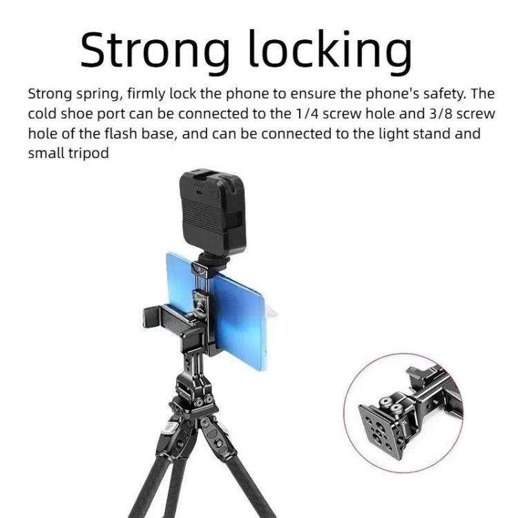 Dual Phone Mount Teleprompter Stand with Arca-Swiss Base Compatible with DJI Stabilizers for Live...