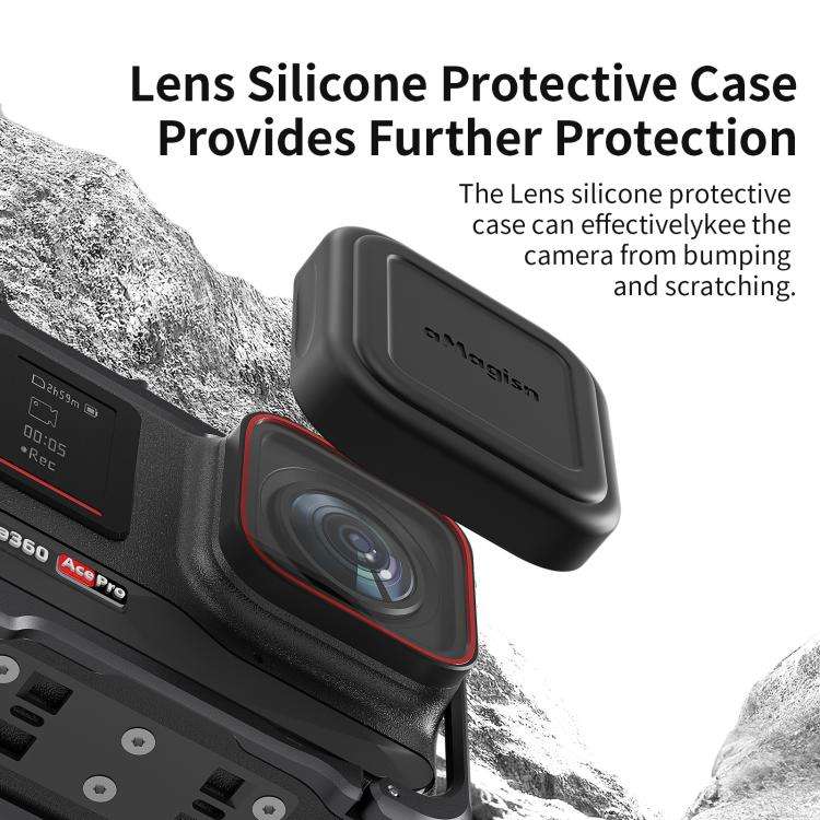 For Insta360 Ace Pro 2 / Ace Pro Camera AMagisn Quick Release Metal Cage Horizontal & Vertical Sh...