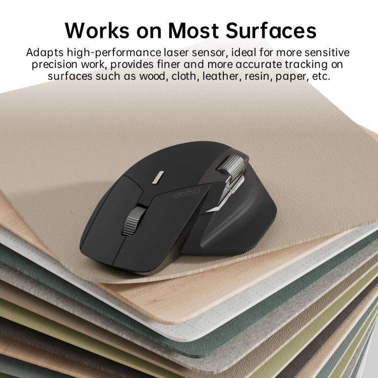 Rapoo Wireless Triple Mode Mice Ergonomic Desktop Laptop Business Office Mouse, Color: MT760 Pink
