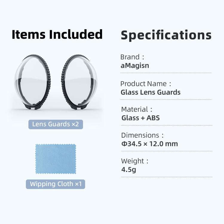 For Insta360 X5 Camera aMagisn Lens Guard Protector Detachable Anti-Scratch Glass Cover Standard ...