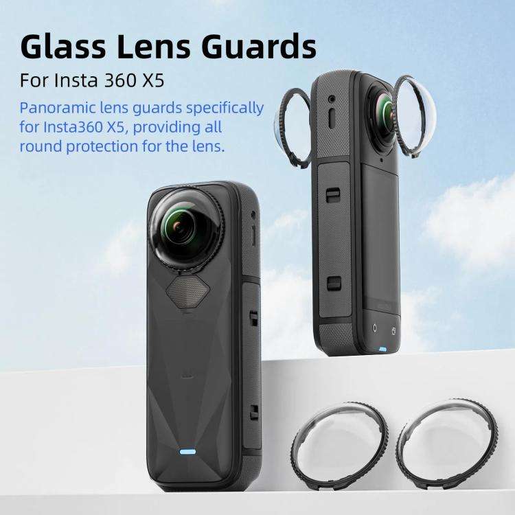 For Insta360 X5 Camera aMagisn Lens Guard Protector Detachable Anti-Scratch Glass Cover Standard ...