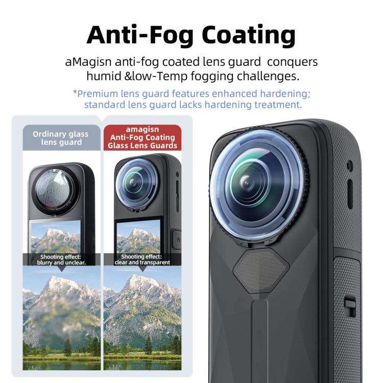For Insta360 X5 Camera aMagisn Lens Guard Protector Detachable Anti-Scratch Glass Cover Standard ...