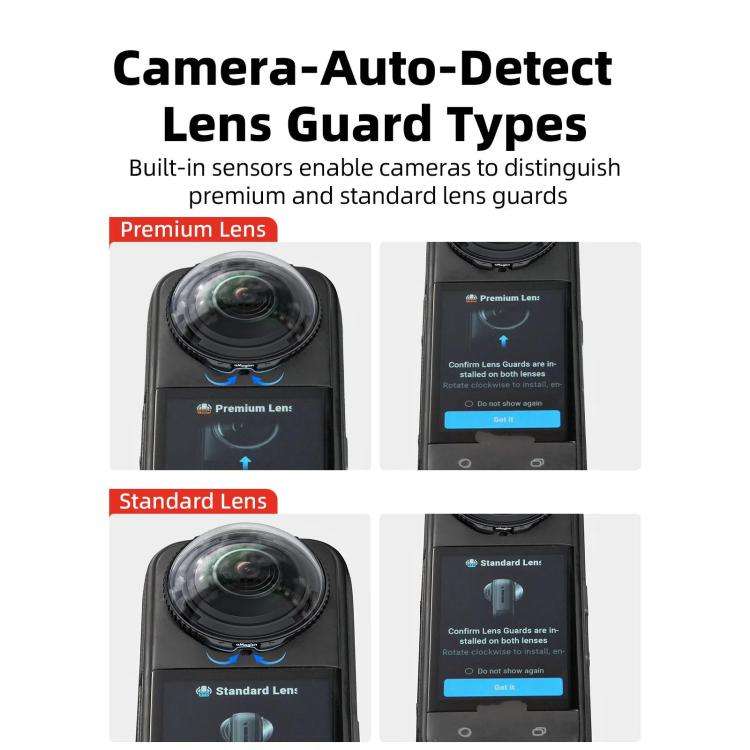 For Insta360 X5 Camera aMagisn Lens Guard Protector Detachable Anti-Scratch Glass Cover Standard ...