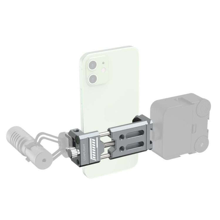 Leaplight Dual Cold Shoe All-Metal Phone Mount with 4x1/4 Inch Screw Ports & Arri Locating Holes(...