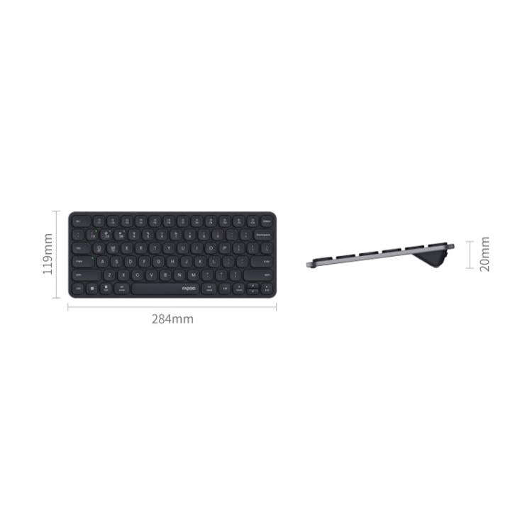 Rapoo E9000G Wireless Bluetooth Keyboard Computer Laptop Cell Phone Keyboard(Dark Gray)
