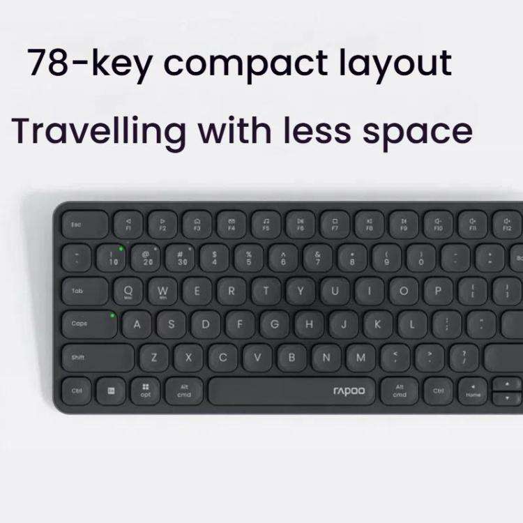 Rapoo E9000G Wireless Bluetooth Keyboard Computer Laptop Cell Phone Keyboard(White)
