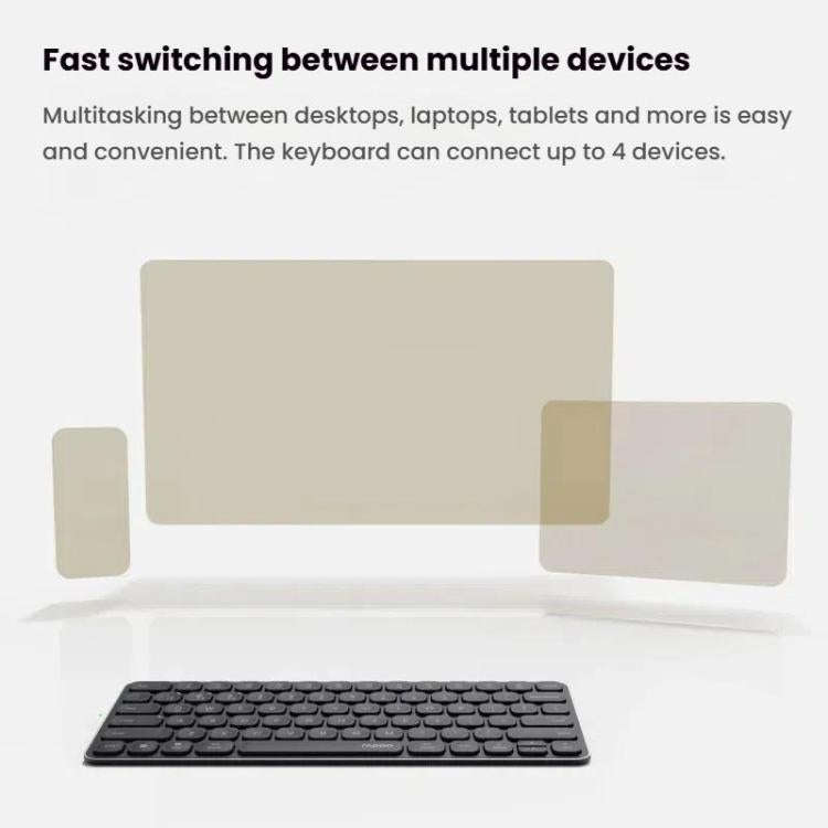 Rapoo E9000G Wireless Bluetooth Keyboard Computer Laptop Cell Phone Keyboard(White)