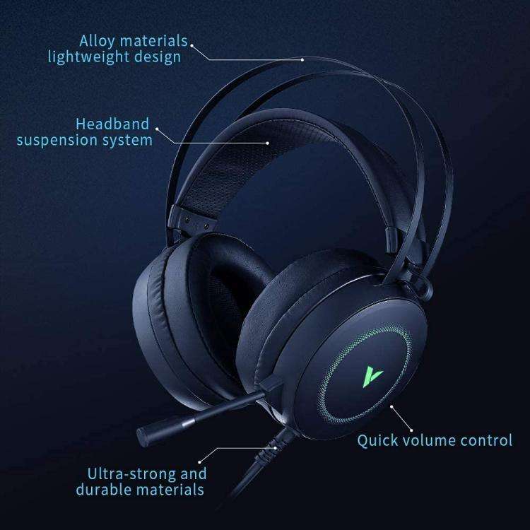 Rapoo VH160 Gaming Headset RGB PC Virtual 7.1 Channel Noise Reduction Headset With MIC(Black)