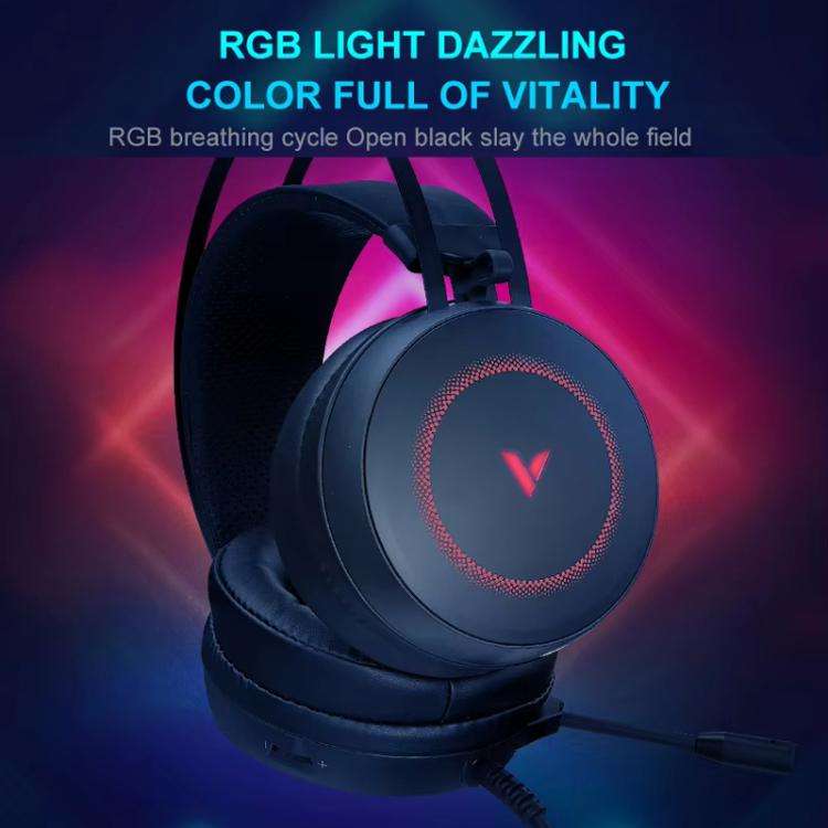 Rapoo VH160 Gaming Headset RGB PC Virtual 7.1 Channel Noise Reduction Headset With MIC(Black)
