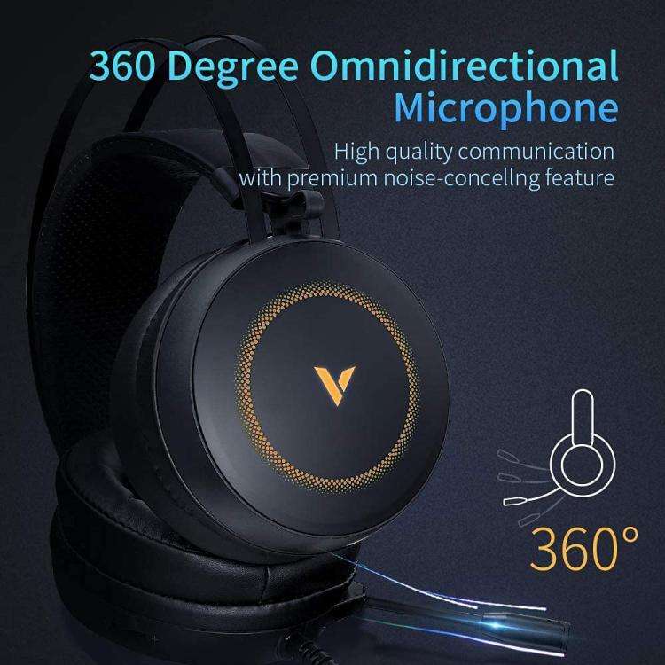 Rapoo VH160 Gaming Headset RGB PC Virtual 7.1 Channel Noise Reduction Headset With MIC(Black)