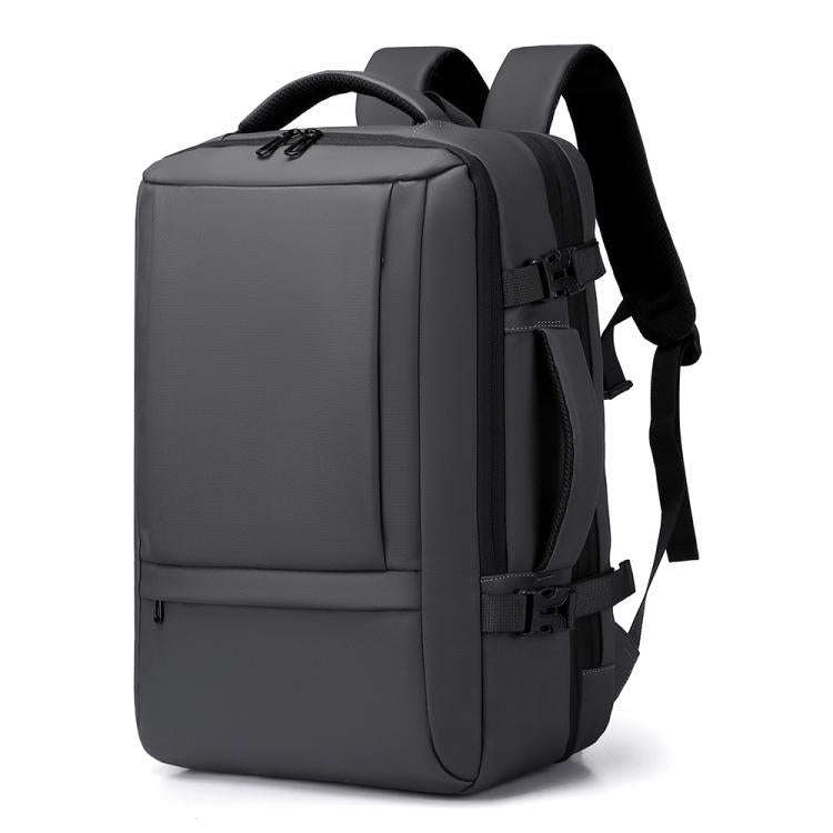 WEIXIER B759 Simple Expandable Men Shoulder Bag Large Capacity Laptop Backpacks(Gray)