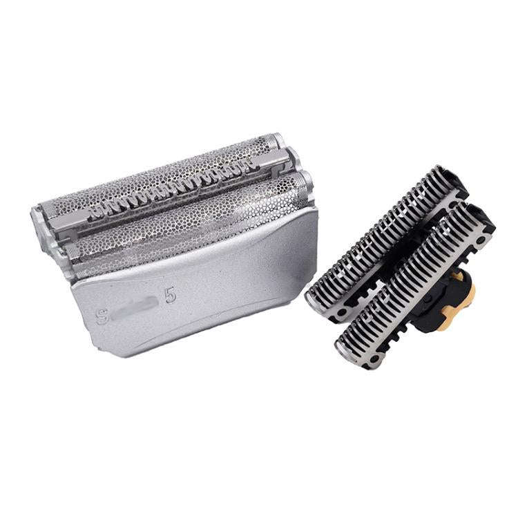 For Braun 5 / 8000 51S / 51B Series Wf2s / 5760 / 530 / 550 Replacement Foil Head+Blade(Silver)