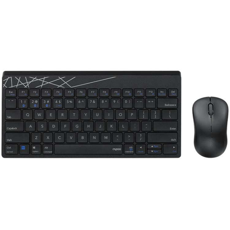 Rapoo 8000GT Bluetooth / 2.4G Wireless Keyboard Mice Set Laptop Tablet Cell Phone Keyboard And Mo...