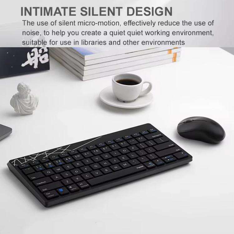 Rapoo 8000GT Bluetooth / 2.4G Wireless Keyboard Mice Set Laptop Tablet Cell Phone Keyboard And Mo...