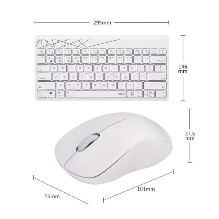 Rapoo 8000GT Bluetooth / 2.4G Wireless Keyboard Mice Set Laptop Tablet Cell Phone Keyboard And Mo...