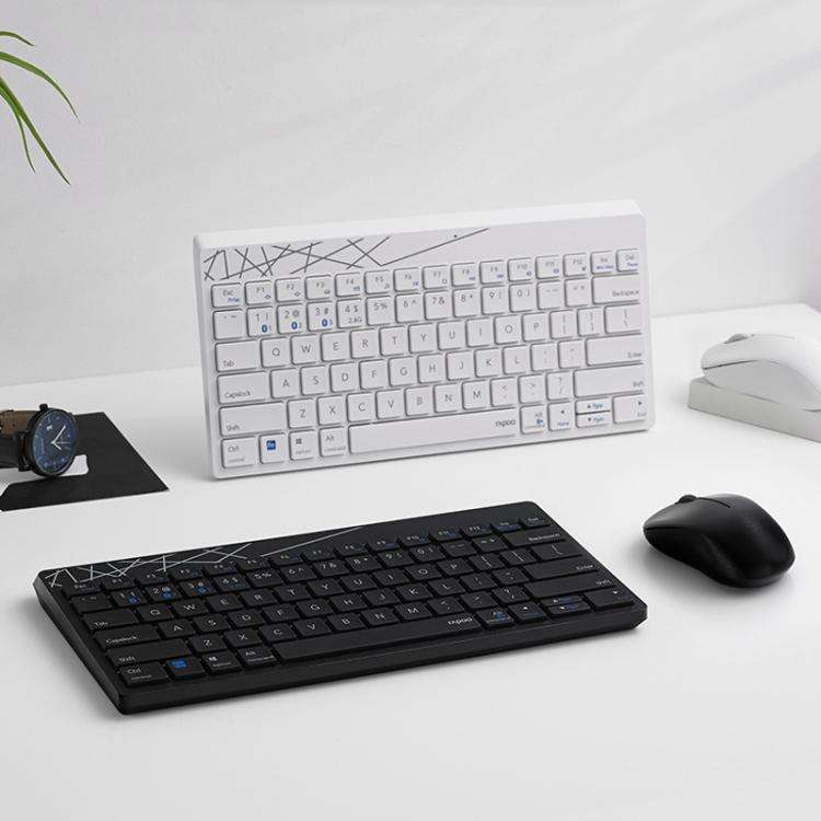 Rapoo 8000GT Bluetooth / 2.4G Wireless Keyboard Mice Set Laptop Tablet Cell Phone Keyboard And Mo...