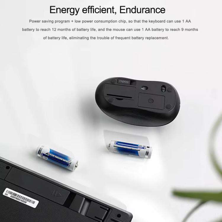 Rapoo 8000GT Bluetooth / 2.4G Wireless Keyboard Mice Set Laptop Tablet Cell Phone Keyboard And Mo...