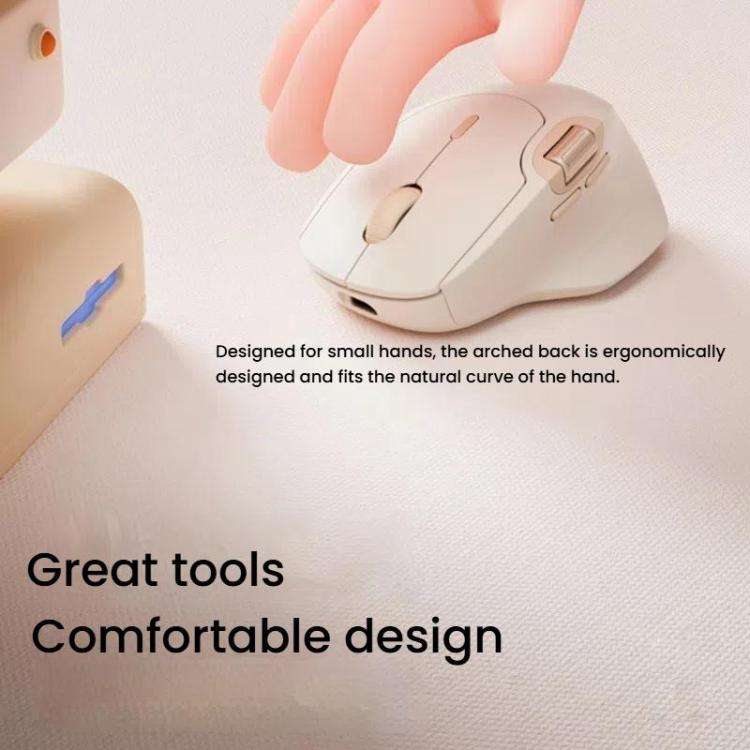 Rapoo MT560 3-Mode Wireless Bluetooth Mouse Ergonomic Desktop Laptop Mouse(Light Green)