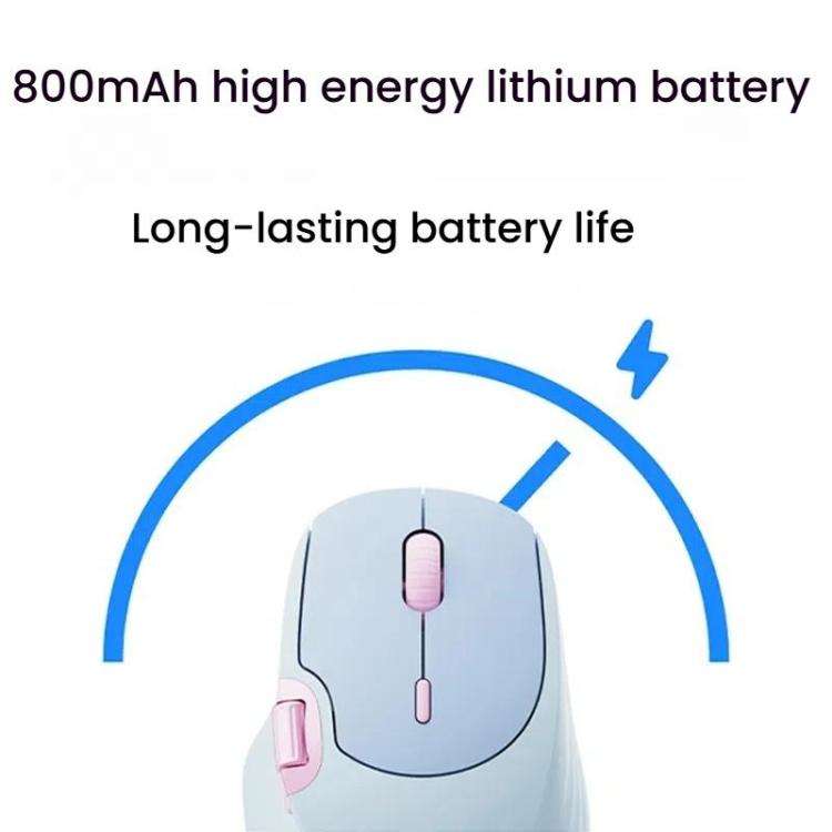 Rapoo MT560 3-Mode Wireless Bluetooth Mouse Ergonomic Desktop Laptop Mouse(Light Blue)