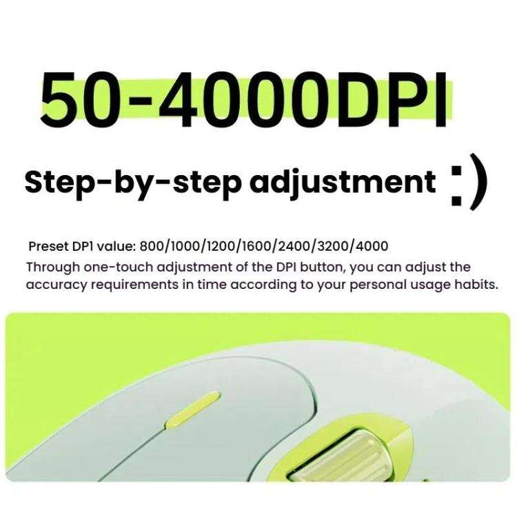 Rapoo MT560 3-Mode Wireless Bluetooth Mouse Ergonomic Desktop Laptop Mouse(Light Green)