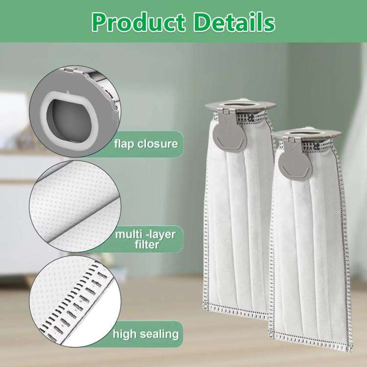 2pcs Dust Bag For Vorwerk Kobold FP7 / VK7 Sweeping Robot Accessories