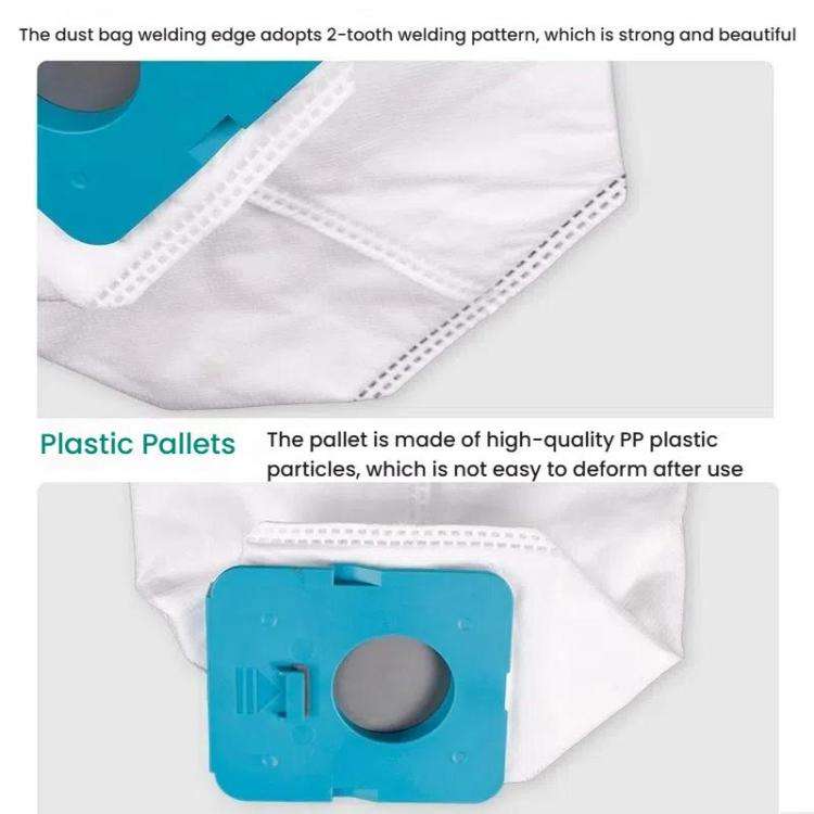 For Samsung VS20A95923W 2pcs Short Vacuum Cleaning Station Dust Bag(Riveting)