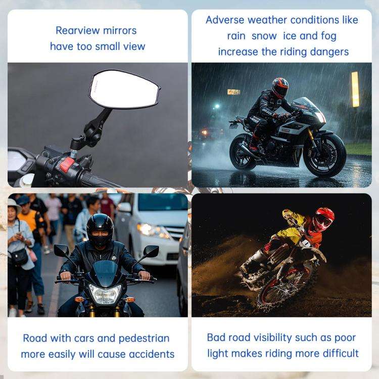 24GHz Motorcycle 30-Meter Blind Spot Radar Detection System Lane Change Assist  for Safe Riding