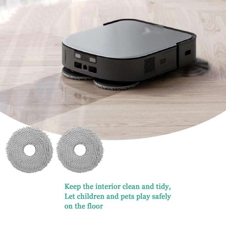 For ECOVACS Deebot T30 Pro / MAX Auto Sweeper Accessories, Spec: 3pcs Gray Wave Wipes