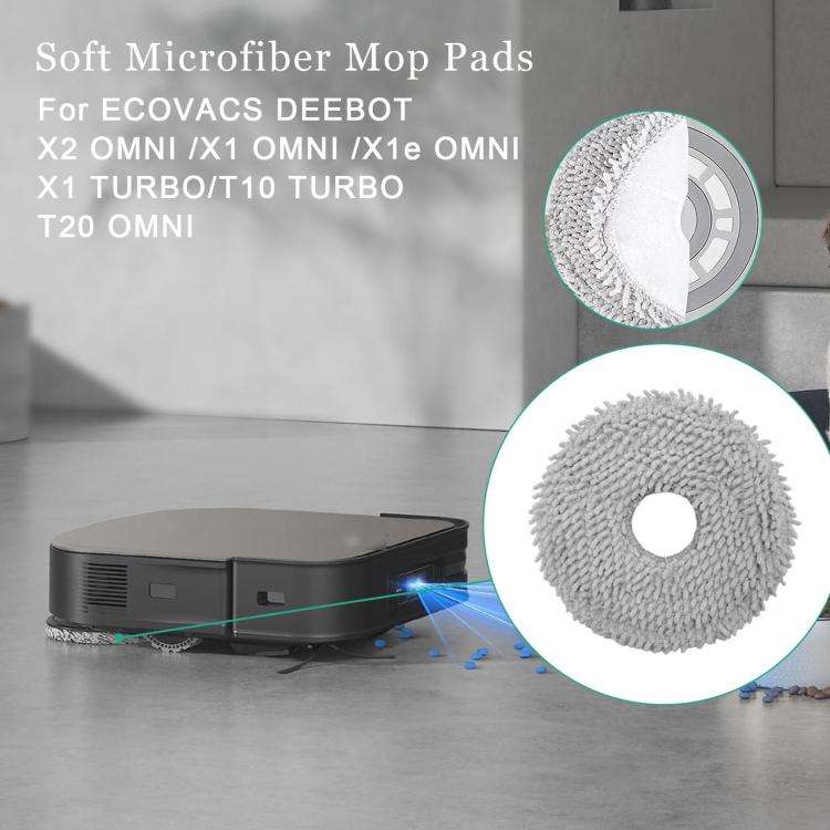 For ECOVACS Deebot T30 Pro / MAX Auto Sweeper Accessories, Spec: 3pcs Gray Wave Wipes